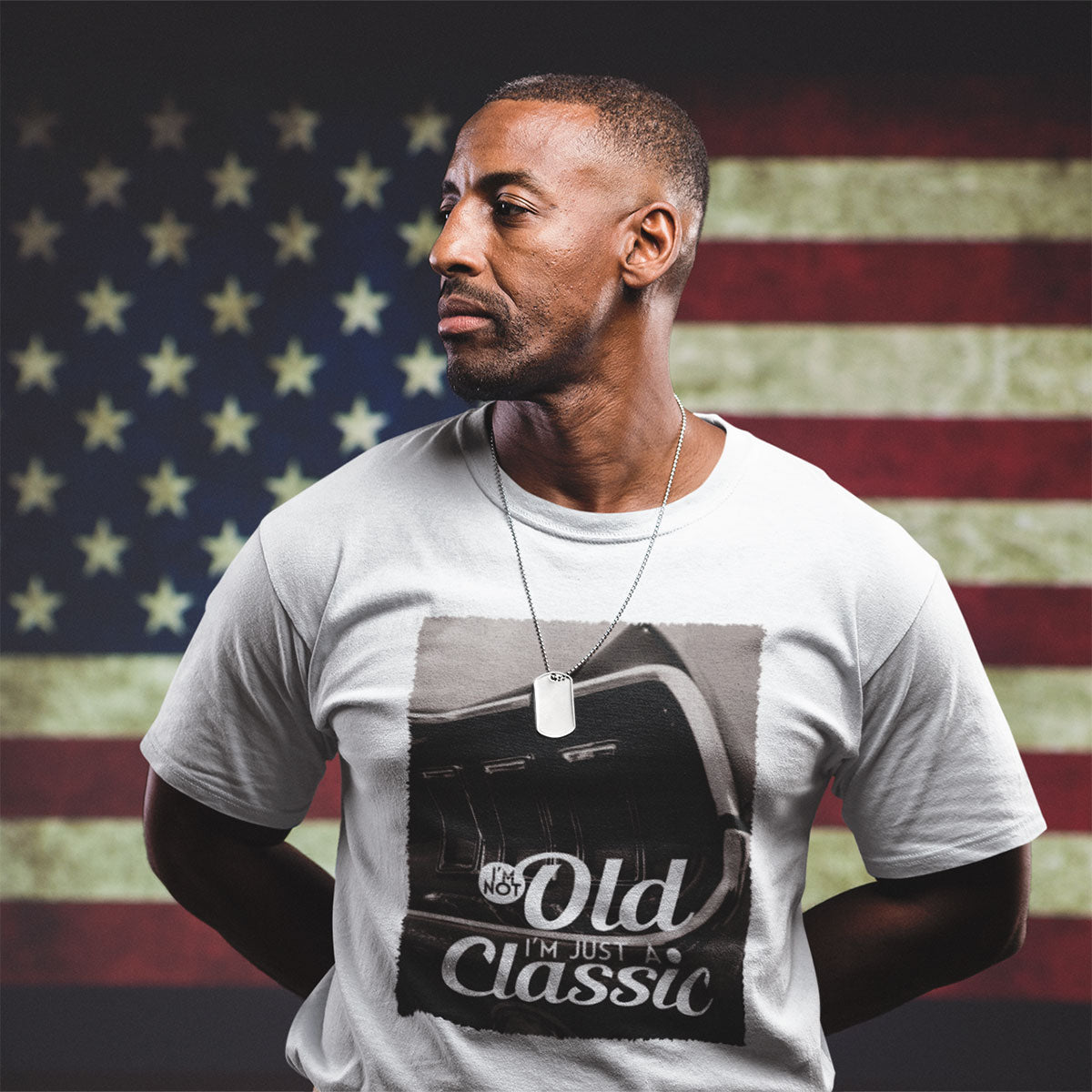 T-shirt I'm not old, I'm just a classic Ford Mustang