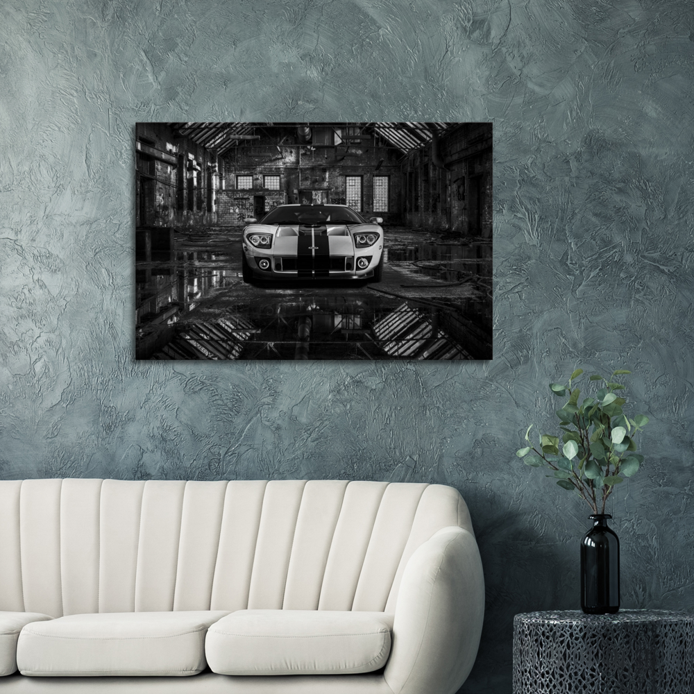 Toile Ford GT40 entrepôt désaffecté