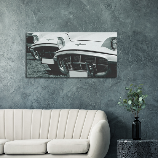 Toile voiture américaine noir et blanc