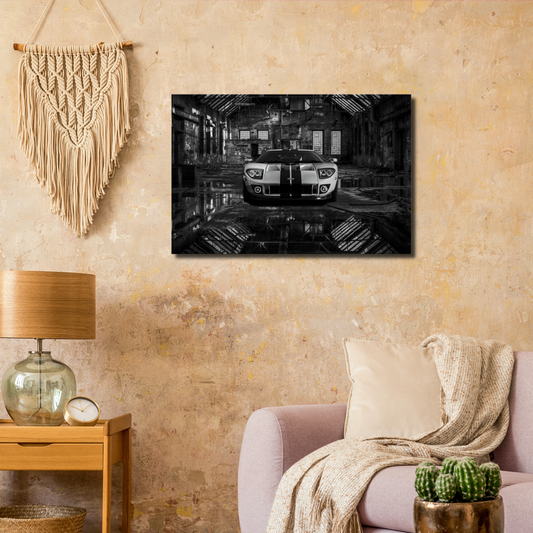 Toile Ford GT40 entrepôt désaffecté